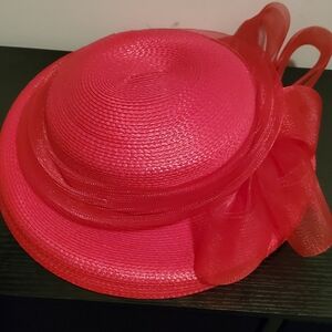 Women's Red Dressy Hat